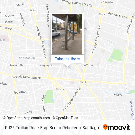 Pd26-Froilán Roa / Esq. Benito Rebolledo map