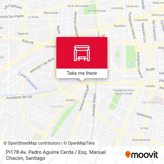 Mapa de Pi178-Av. Pedro Aguirre Cerda / Esq. Manuel Chacón