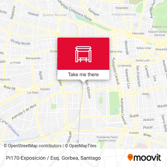 Pi170-Exposición / Esq. Gorbea map