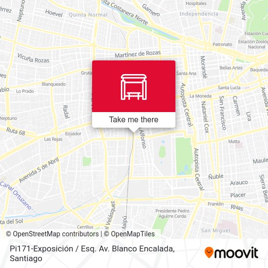 Mapa de Pi171-Exposición / Esq. Av. Blanco Encalada
