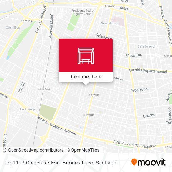Mapa de Pg1107-Ciencias / Esq. Briones Luco
