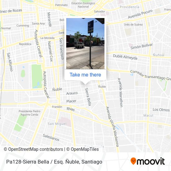 Mapa de Pa128-Sierra Bella / Esq. Ñuble