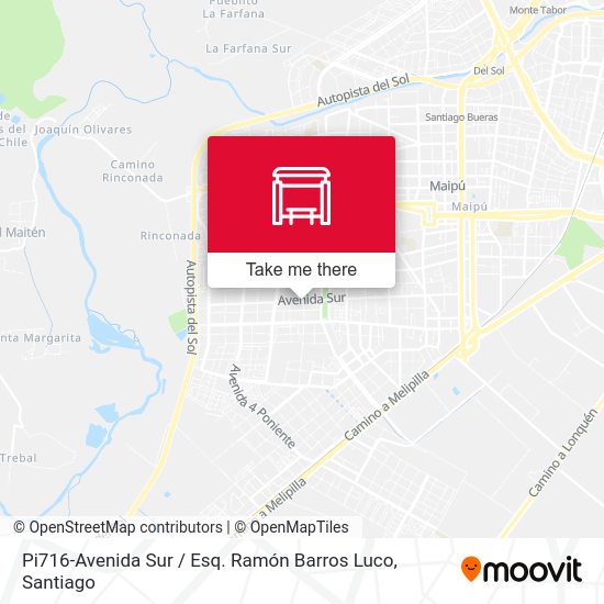 Pi716-Avenida Sur / Esq. Ramón Barros Luco map