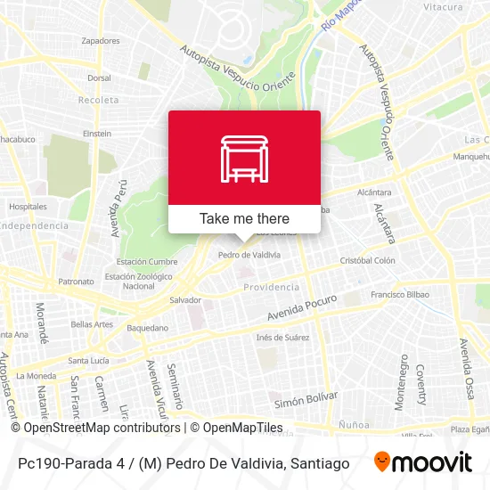 Pc190-Parada 4 / (M) Pedro De Valdivia map