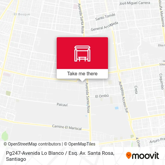Pg247-Avenida Lo Blanco / Esq. Av. Santa Rosa map