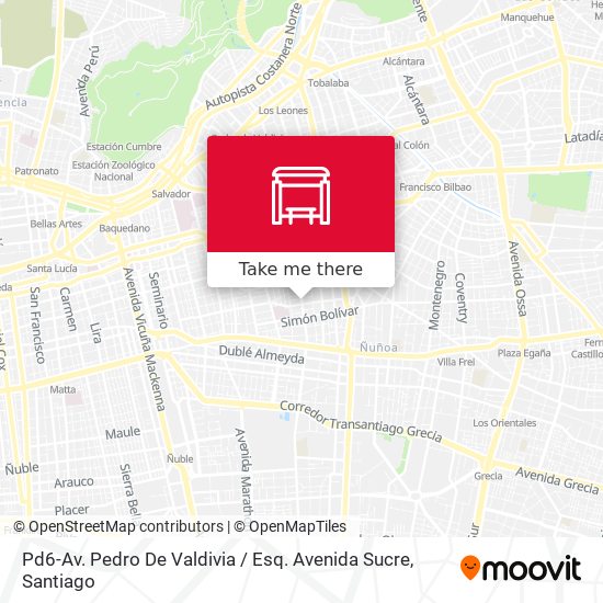 Pd6-Av. Pedro De Valdivia / Esq. Avenida Sucre map