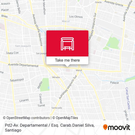 Mapa de Pd2-Av. Departamental / Esq. Carab.Daniel Silva