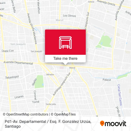 Pd1-Av. Departamental / Esq. F. González Urzúa map