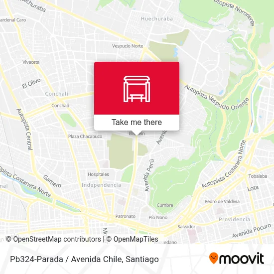 Pb324-Parada / Avenida Chile map