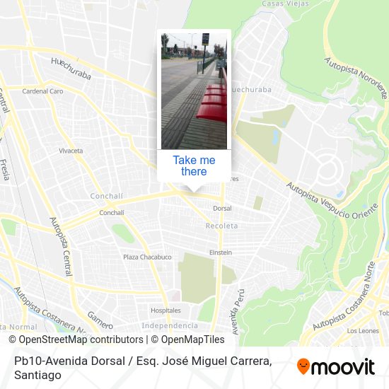 Pb10-Avenida Dorsal / Esq. José Miguel Carrera map