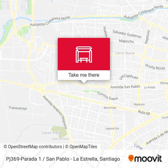 Mapa de Pj369-Parada 1 / San Pablo - La Estrella