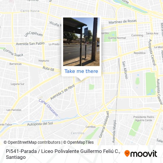 Pi541-Parada / Liceo Polivalente Guillermo Feliú C. map