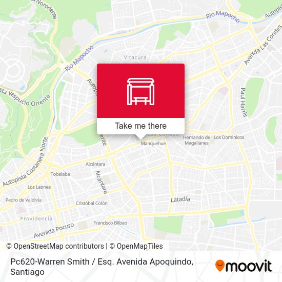 Pc620-Warren Smith / Esq. Avenida Apoquindo map