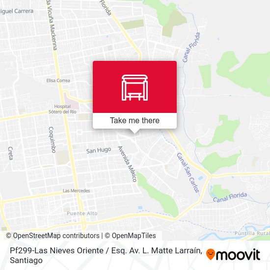 Pf299-Las Nieves Oriente / Esq. Av. L. Matte Larraín map