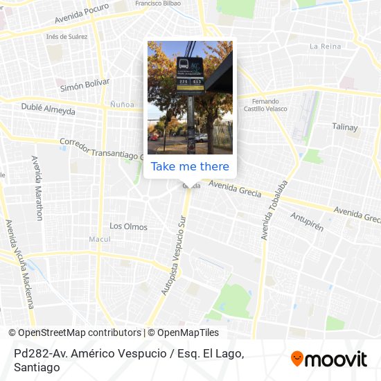 Pd282-Av. Américo Vespucio / Esq. El Lago map