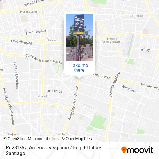 Pd281-Av. Américo Vespucio / Esq. El Litoral map