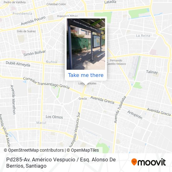 Mapa de Pd285-Av. Américo Vespucio / Esq. Alonso De Berríos