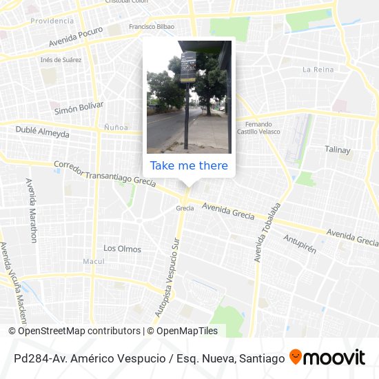 Pd284-Av. Américo Vespucio / Esq. Nueva map