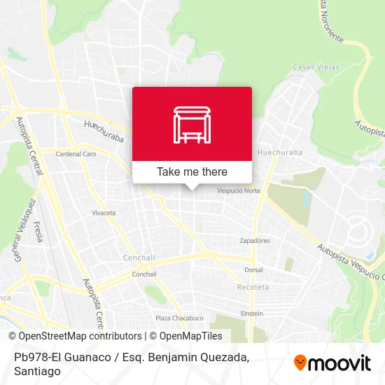 Pb978-El Guanaco / Esq. Benjamin Quezada map