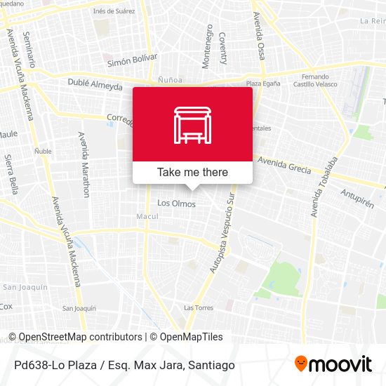 Mapa de Pd638-Lo Plaza / Esq. Max Jara