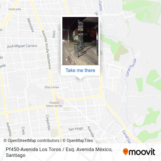 Pf450-Avenida Los Toros / Esq. Avenida México map