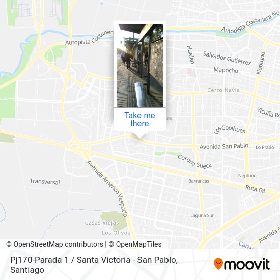 Pj170-Parada 1 / Santa Victoria - San Pablo map