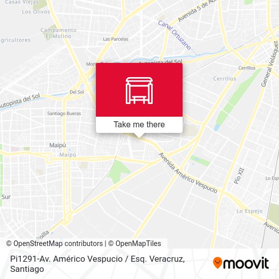 Pi1291-Av. Américo Vespucio / Esq. Veracruz map