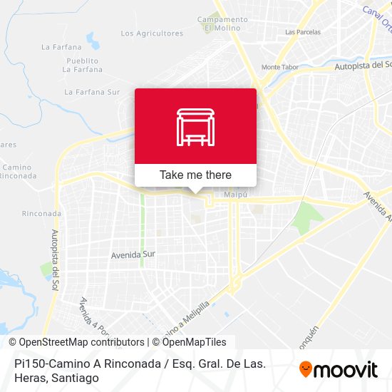 Mapa de Pi150-Camino A Rinconada / Esq. Gral. De Las. Heras