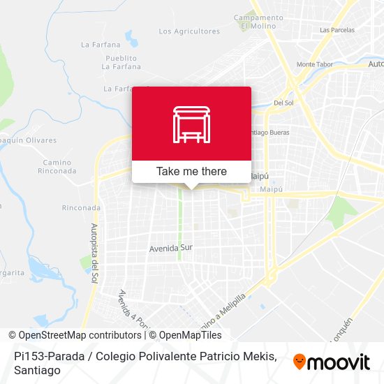 Mapa de Pi153-Parada / Colegio Polivalente Patricio Mekis