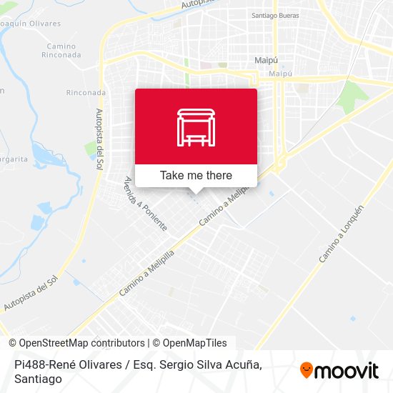 Pi488-René Olivares / Esq. Sergio Silva Acuña map