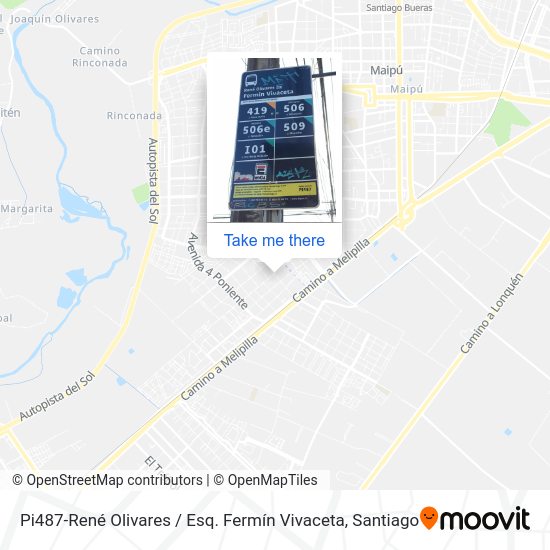 Pi487-René Olivares / Esq. Fermín Vivaceta map