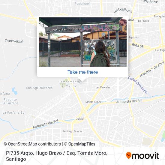 Pi735-Arqto. Hugo Bravo / Esq. Tomás Moro map