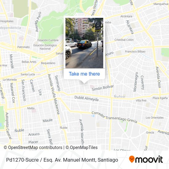 Mapa de Pd1270-Sucre / Esq. Av. Manuel Montt