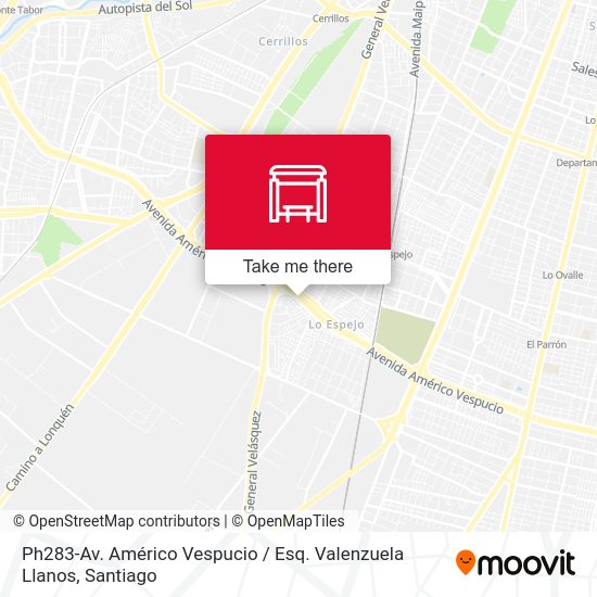 Ph283-Av. Américo Vespucio / Esq. Valenzuela Llanos map