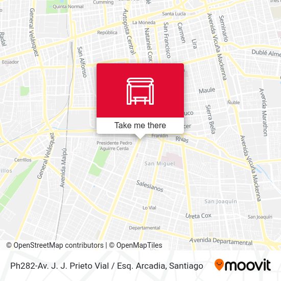 Ph282-Av. J. J. Prieto Vial / Esq. Arcadia map