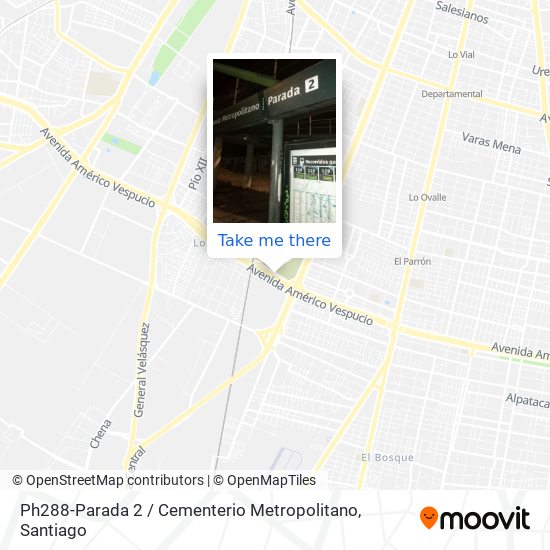 Mapa de Ph288-Parada 2 / Cementerio Metropolitano