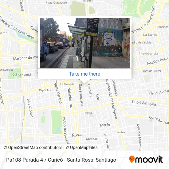 Pa108-Parada 4 / Curicó - Santa Rosa map