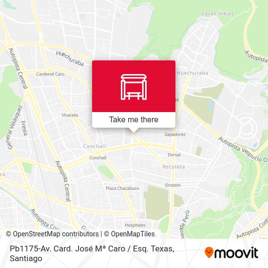 Pb1175-Av. Card. José Mª Caro / Esq. Texas map