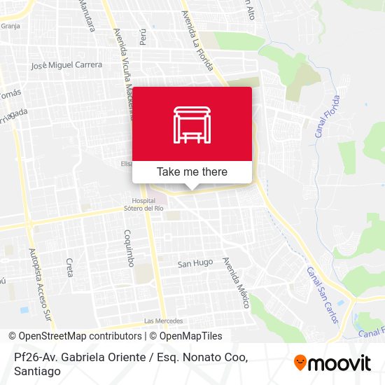 Pf26-Av. Gabriela Oriente / Esq. Nonato Coo map