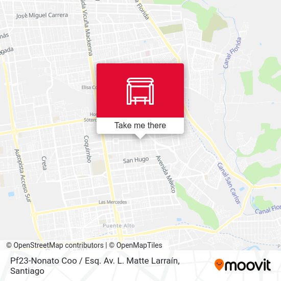 Pf23-Nonato Coo / Esq. Av. L. Matte Larraín map