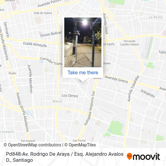 Mapa de Pd848-Av. Rodrigo De Araya / Esq. Alejandro Avalos D.