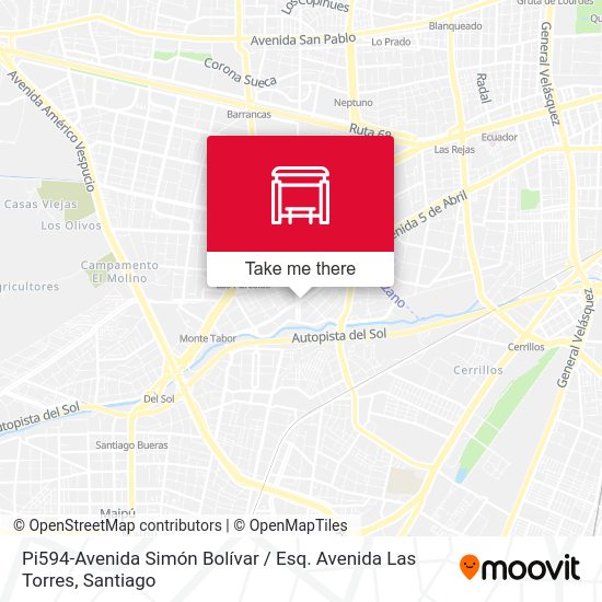 Mapa de Pi594-Avenida Simón Bolívar / Esq. Avenida Las Torres