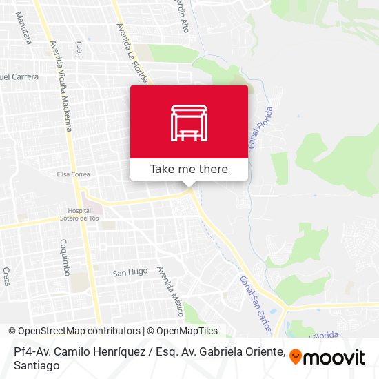 Mapa de Pf4-Av. Camilo Henríquez / Esq. Av. Gabriela Oriente