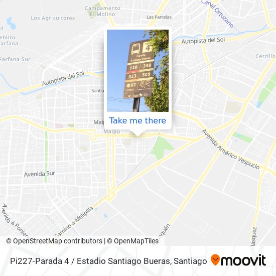 Pi227-Parada 4 / Estadio Santiago Bueras map