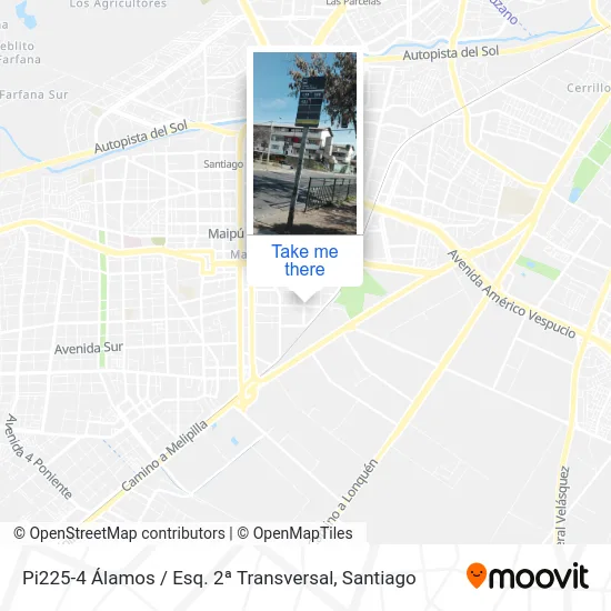 Pi225-4 Álamos / Esq. 2ª Transversal map