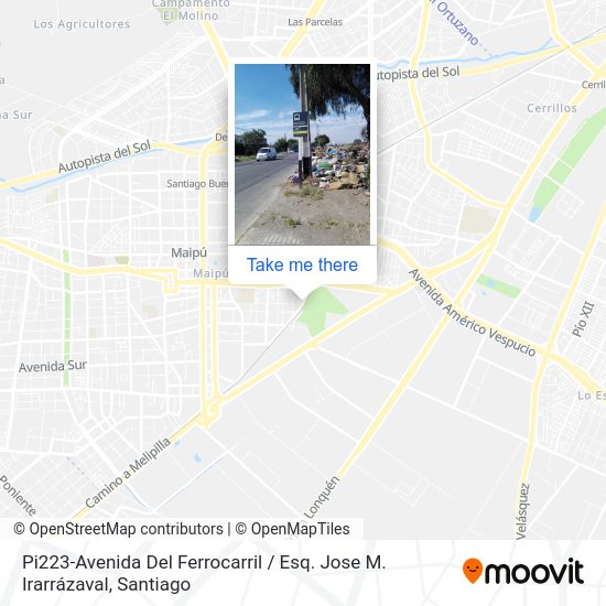 Pi223-Avenida Del Ferrocarril / Esq. Jose M. Irarrázaval map