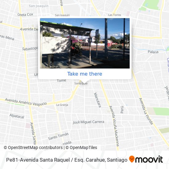 Pe81-Avenida Santa Raquel / Esq. Carahue map