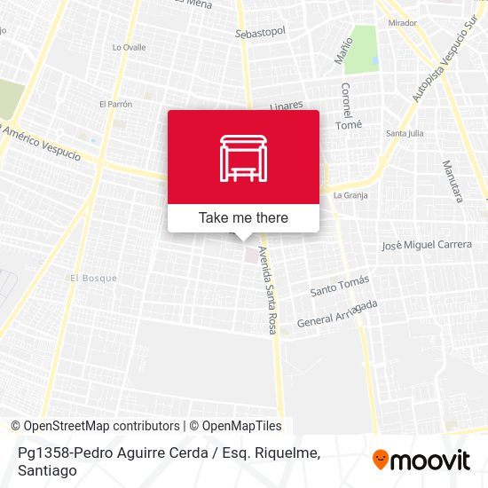 Pg1358-Pedro Aguirre Cerda / Esq. Riquelme map