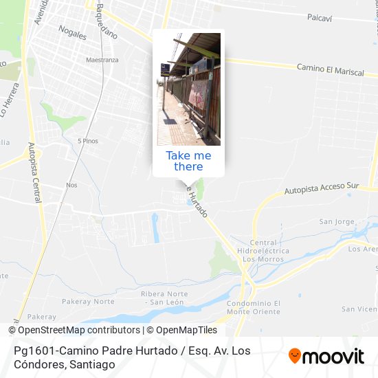 How to get to Pg1601-Camino Padre Hurtado / Esq. Av. Los Cóndores in  Santiago by Micro?