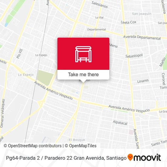 Pg64-Parada 2 / Paradero 22 Gran Avenida map